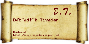 Dömök Tivadar névjegykártya