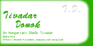 tivadar domok business card